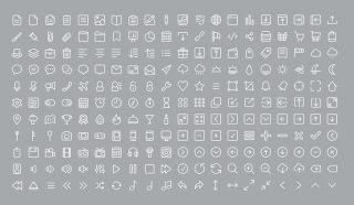 220 անվաճար գծային նշան (line icons)
