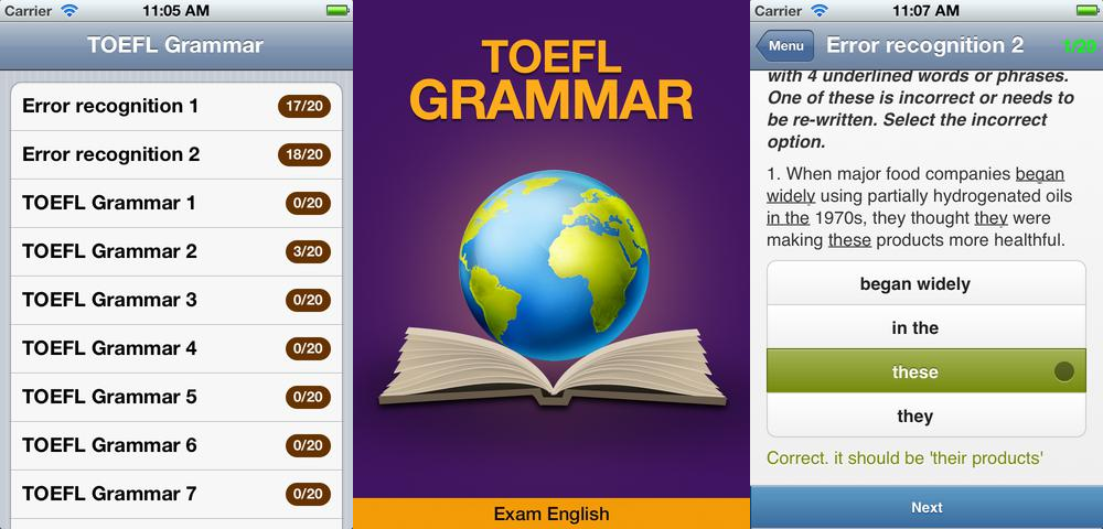 TOEFL Grammar հավելվածն օգնում է կատարելագործել անգլերենի իմացությունը